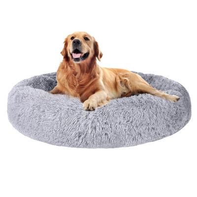 China Removable Blanket Pet Bedding Thickened Luxury Round Plush Pet Cat Dog Beds for sale