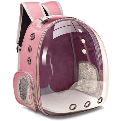 China Viable transparent pet travel and breathable design pet outing backpack pet travel bag for sale