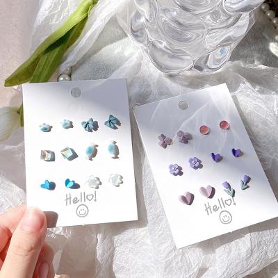 China New Environmentally Friendly S925 Sterling Silver Needle Cute Korean Cartoon Heart Butterfly Bridesmaid Earrings Small Earrings for sale