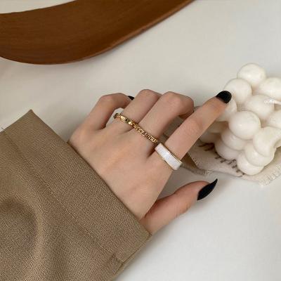 China European and American wind Ring Jewelry Woman three-piece adjustable Ring Korean Student Simple Cold fashion index finger gold for sale