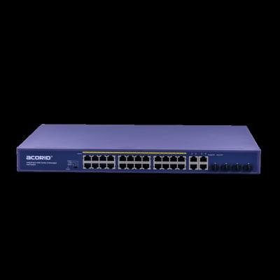 China POE OEM 24 Port 1000Mbps Ethernet Switches_unmanaged with 4 Ports RJ45 Tp/sfp for sale