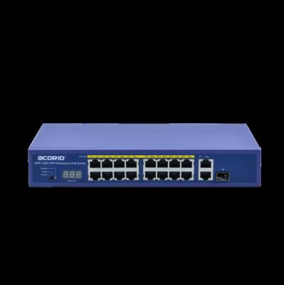 China Hot Sales POE Gigabit Uplink With Port SFP 150W Fast Switch 19 PoE Combo For IP Camera for sale