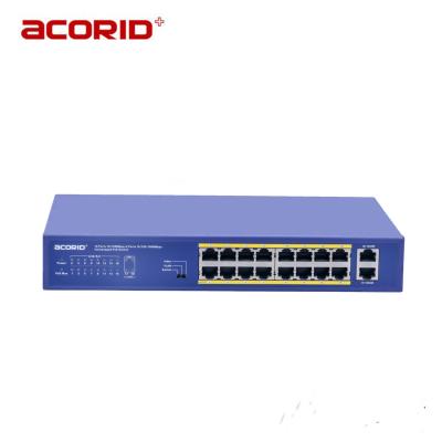 China Hot Selling POE 16 Port Fast With 2 Gigabit SFP Reverse PoE Switch / Optical Switch for sale