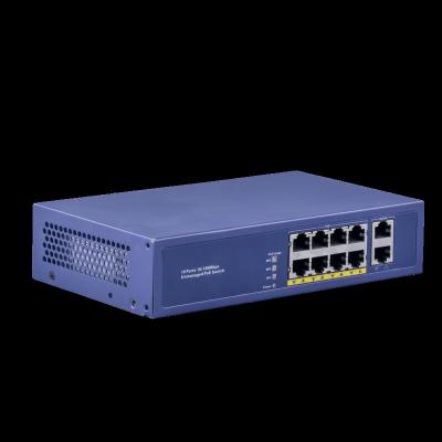 China POE VLAN Support Gigabit Port Unmanaged Uplink 96W 10 PoE Switch IP Camera for sale