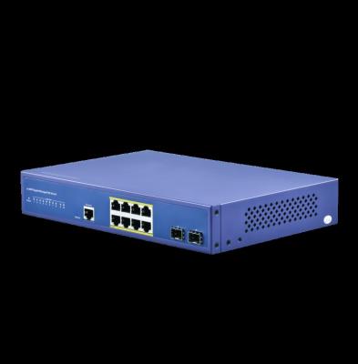 China LACP Factory OEM 10/100/1000Mbps 8 Ports Ethernet Gigabit Managed Network Switch With 2*SFP Ports for sale