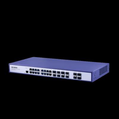 China Managed LACP ACORID Gigabit Uplink 28 Port Fiber Optic Layer 2 Full Network Ethernet Switch for sale