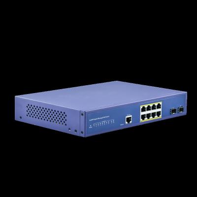 China LACP Best Price Full Gigabit With SFP Uplink 150W 10 Port L2 Controlled Network PoE Switch For IP Camera for sale