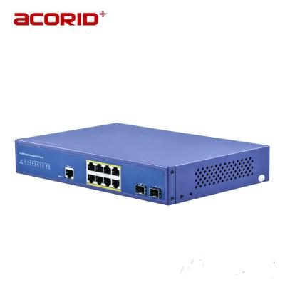 China Hot Selling LACP Full Gigabit With SFP Uplink 150W 10 Port Layer 2 PoE Controlled Network Switch For CCTV for sale