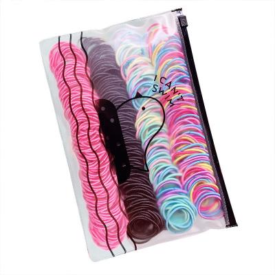 China 2022 New Hair Accessories Children's Baby Does Not Hurt 100pcs/bag Small Hair Rope Elastic Hair Tie Colorful Circle Head Leather Band for sale