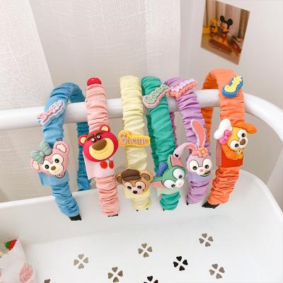 China Korean new hair accessories children's candy color wrinkled hair band cute animal Xing Dailu cartoon hair band for sale