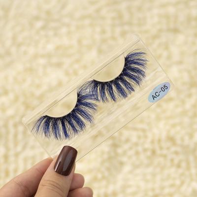 China Custom Colored Logo 3D Real Mink Eyelashes Extension With Packaging Long Natural New Arrival Colorful Fluffy Box for sale