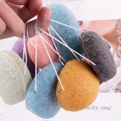 China All natural best selling all natural japan organic facial massage and shower sponge activated bamboo charcoal black konjac sponge for sale