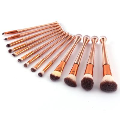 China Angular Blush 15pcs Customized Rose Pink Gold Makeup Brushes Set Makeup Brushes For Makeup for sale