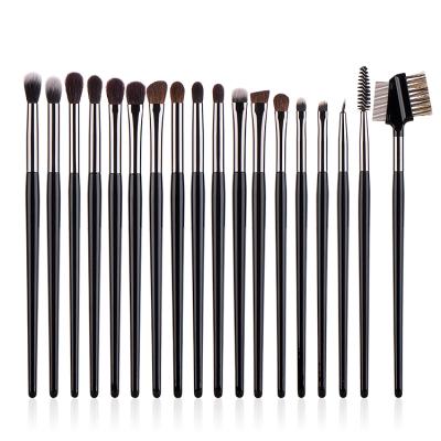 China Angular Blush Private Label 18pcs Low Moq Logo Goat Hair Blending Eye Brushes Makeup Brush Set With Your Logo for sale