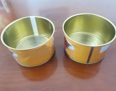 China Food Factory Food Grade Metal Meat Beef Cans Round Shape Tin Can Wholesale 2 Pieces Small Quantity for sale