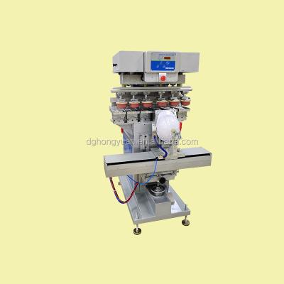 China garment shops tampo printing machine for safety helmet 6 color hard hat pad printers for sale