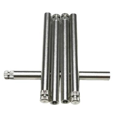 China Precision Stainless Steel Hardware Machining Stainless Steel Axle Twin Screw Bolt CNC Lath Parts for sale