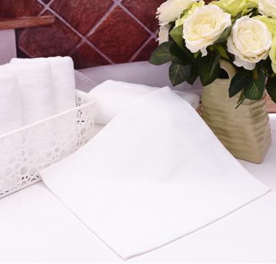 China White Hand Towel of 100 Plain Child Safe Cotton Hotel Towels with Hotel Logo, Small Square Face Towel for sale