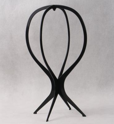 China For wig display ZJ-8 the plastic foldable black wig stand for putting wigs, wig stand for sale