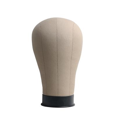 China Long Neck Mannequin Display Wig Hats Cork Canvas Block Mannequin Cork Canvas Block Head Wig Head for sale