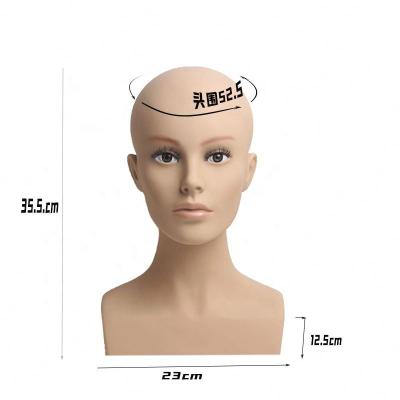 China Mannequin Head With Brown Blonde Hair Hairdressing Practice Head Training Wig 60cm Long Hair Mannequin head for sale