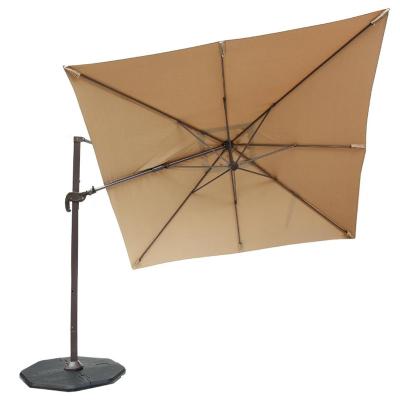 China Furniture QINDA Le Papillon Cantilever Outdoor Outdoor Offset Patio Umbrella Easy Open Lift 360 Degree Rotation for sale