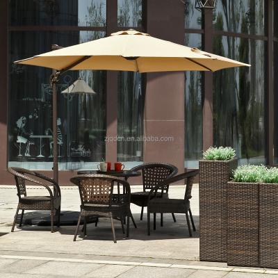 China QINDA QD030 3m Furniture Outdoor Patio Roma Umbrella Offset Cantilever Umbrella 360 Degree Rotation Large Umbrella for sale