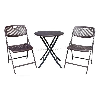 China Table Folding Coffee Table 60cm Small Size Leisure Outdoor Table Set With 2 Outdoor Courtyard Sets Of Chairs for sale