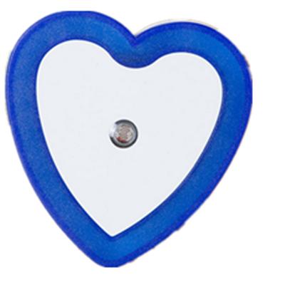 China Modern Warm And Romantic Blue Heart Shaped Light Control LED Night Light for sale