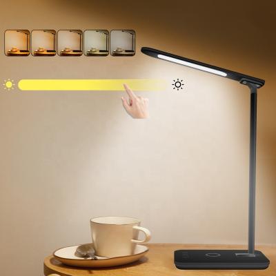 China Three speeds; The Promise That Multifunctional Creative Motion Light Folding LED Desk Lamp Mobile Phone 10w USB Wireless Fast Charging Reading Lamp for sale