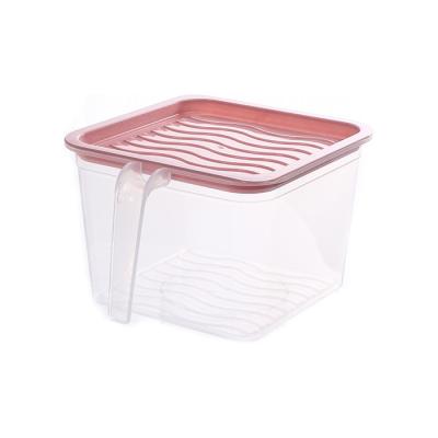 China Novelty household refrigerated box multigrain box plastic transparent kitchen refrigerator fresh-keeping storage box for sale