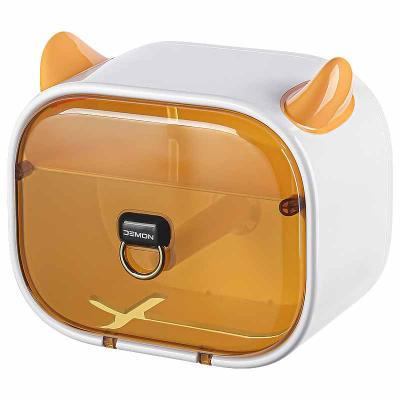 China Coastal Multifunctional Wall Mounted Tissue Storage Box Bathroom Plastic Toilet Paper Holder for sale