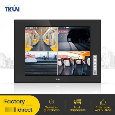 China TKUN 15 Inch Front Panel Buttons  Industrial Monitor Security Display Embedded InstallationTerminal Equipment V150-HD for sale