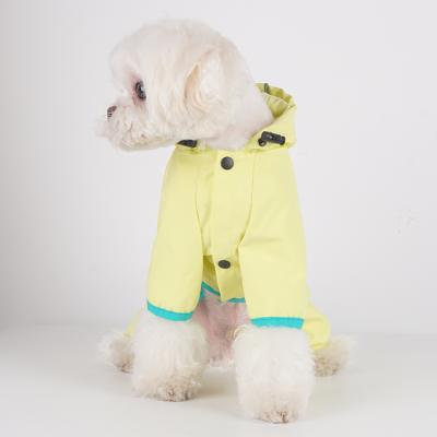 China Sustainable Custom Pink Raincoat Dog Clothes Yellow Pet Raincoat Raincoat Dog 1 Piece for sale