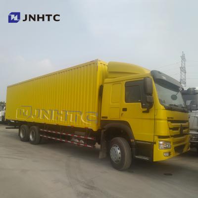 China HOWO 6X4 371HP Heavy Alloy Cargo Truck Van Container Aluminum Truck for sale