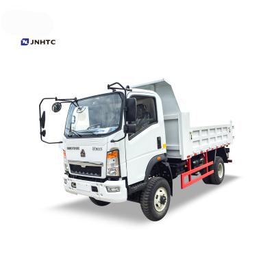 China Alloy homan 4x2 6wheels hydraulic dump crane unloader tipper cargo aluminum dump truck for sale