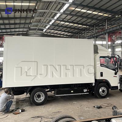 China Metal Mini Van Truck Howo 4x2 Transport Diesel 5ton Van Box Cargo Truck for sale