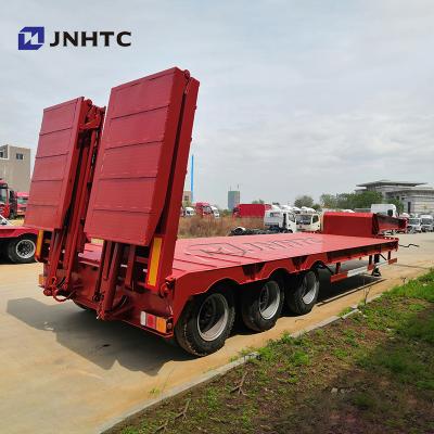 China Heavy Duty Haul Factory Price 3 Axles 60 Ton Low Boy Trailer Low Loader Flat Bed Trailer Semi Trailer for sale