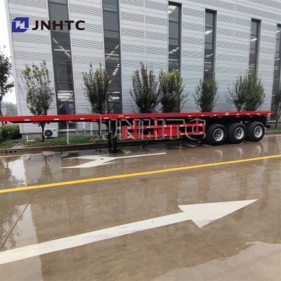 China Flatbed Truck Trailer 40ft Container Trailer 40ft Flatbed Semi Trailer for sale