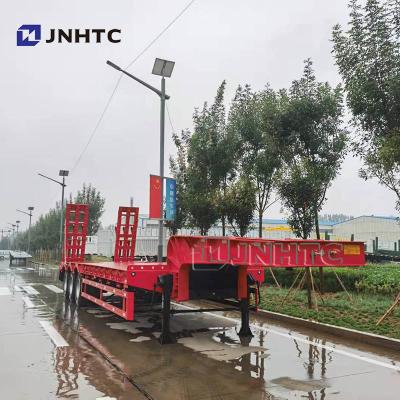 China Hot sale 3 axle 13m bed low bed semi truck trailer with gooseneck good quality low bed semi truck trailer for sale for sale