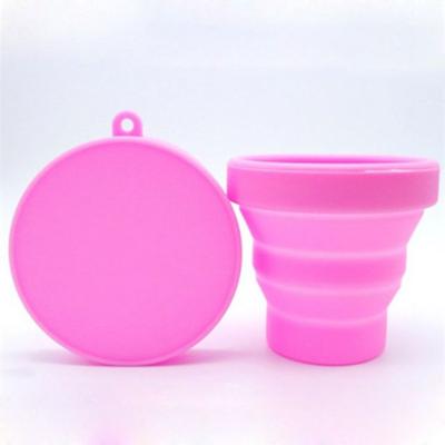 China Travel Mini Telescopic Cup Gargle Storage Outdoor Sports Cup Viable Silicone Folding Cup for sale