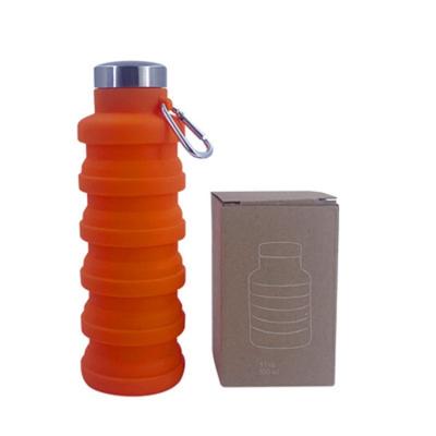 China New Silicone Folding Water Bottle Portable Folding Water Cup Outdoor Sports Viable Telescopic Cup Travel for sale