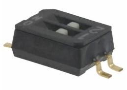 China CHS-02B COPAL SMD DIP Switch Slide OFF ON DPST Recessed Slide 0.1A 24VDC for sale