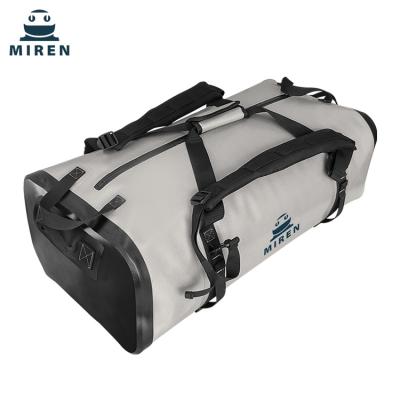 China Waterbestendige Dry Bag Plunjezak 70 Liter Lichtgrijs Kleur TPU Materiaal Te koop