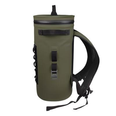 China Army Green Soft Cooler Backpack Water Resistant Reusable OEM for sale