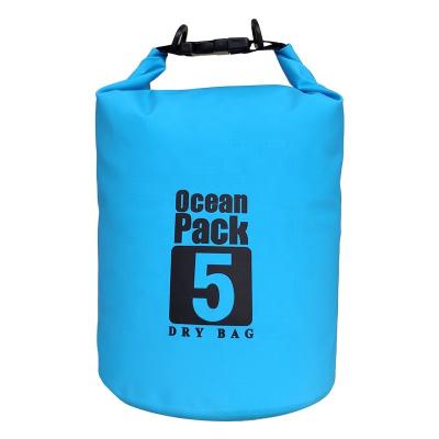 China Bolsa seca impermeable de PVC 5L personalizada para nadar, navegar, surfear en venta