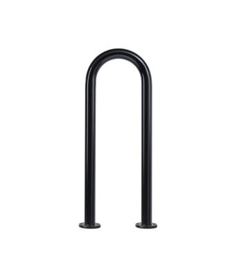 China Heavy Duty Single Bike Rack Carbon Steel Loop Commercial Bike Stands Wave Style Surface Mount Loop Bike Stand for sale