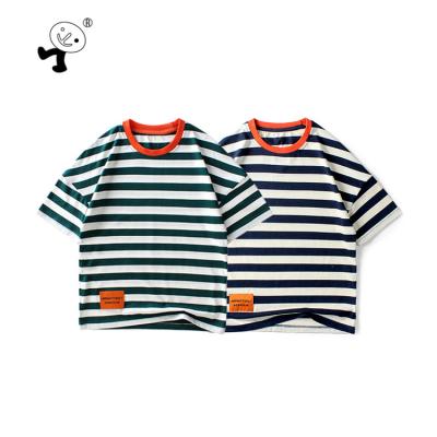 China Supplier Custom 100% Cotton Boys 4-14years Old Anti-Shrink Plain Dyed Short Sleeve T-shirt Boys T-Shirt For Kids for sale