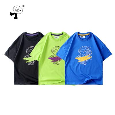 China 2021 OEM Anti-shrink Custom Summer Round Neck 100% Cotton Short Sleeve Boys T-shirt For Kids 10 Years Old for sale