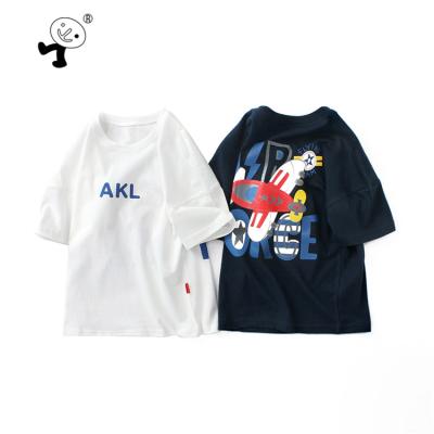 China 2021 12 year old boys wholesale casual anti-shrink short sleeve o-neck children's t-shirt factory price T-shirt for sale